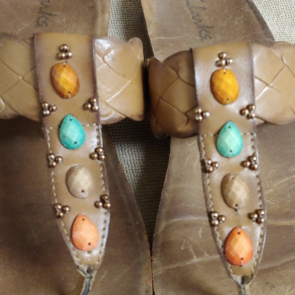 Clark's distressed sandals sz.9M - Picture 3 of 6